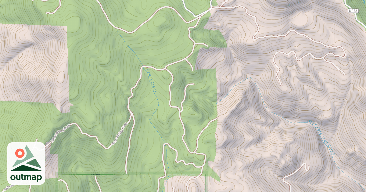 Map of EVANS CRK TIE - SNOWSHOE TS