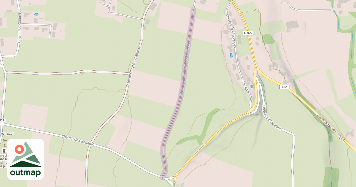 Map of chemin rural dit du Fond d'Amblax