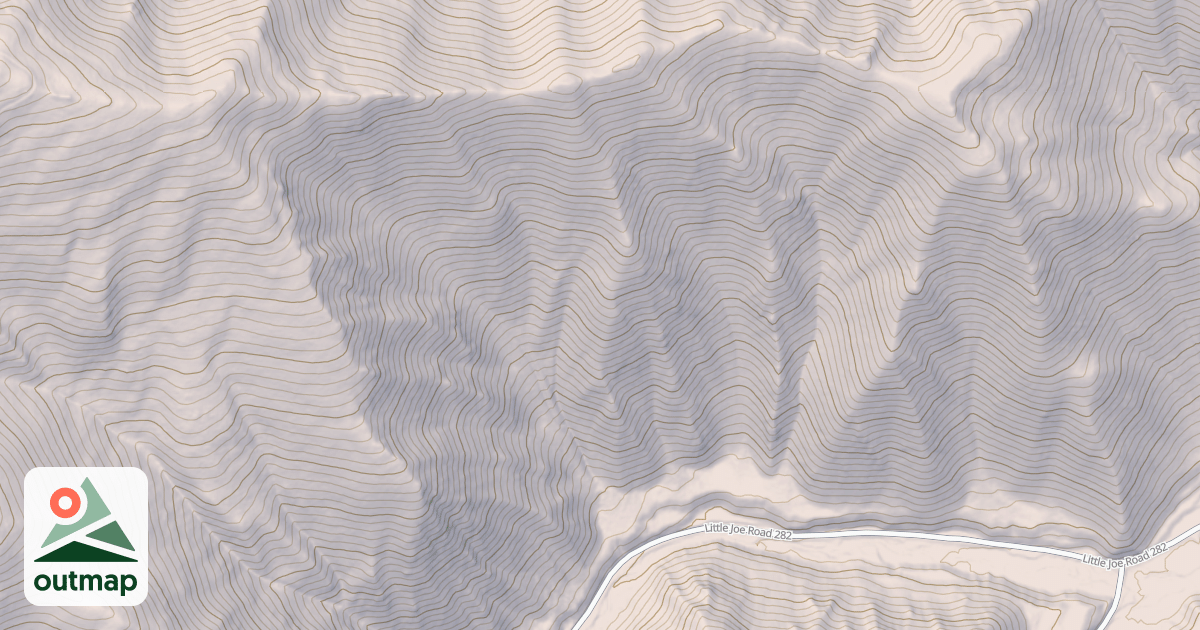 Map of North Fork Little Joe Ridge