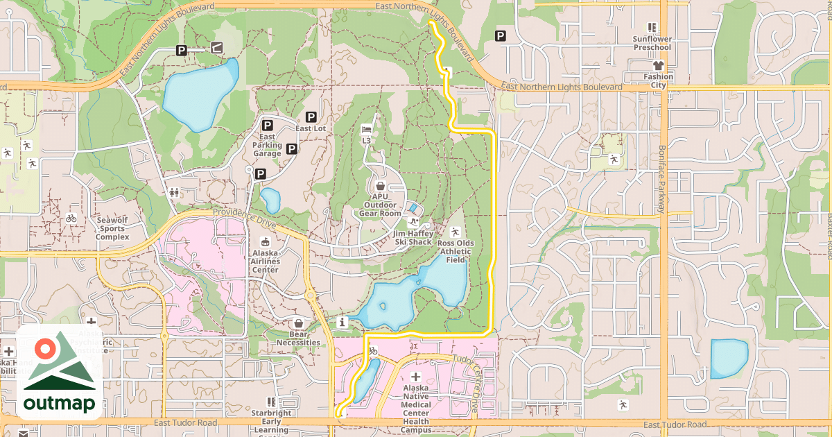 Map of Chester Creek Connector