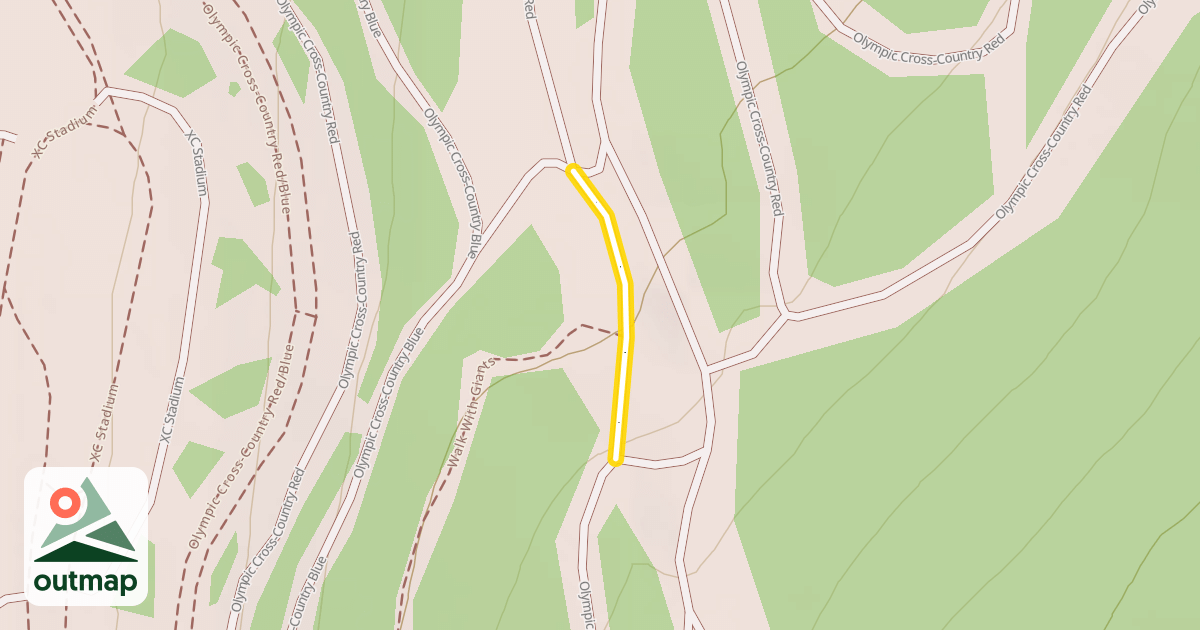 Map of Olympic Cross-Country Red