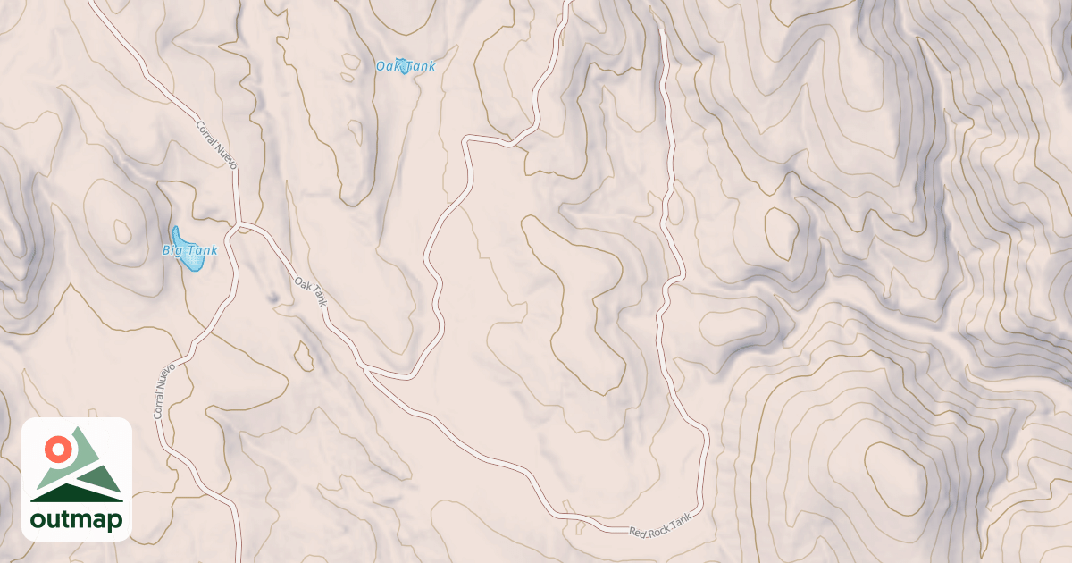 Map of RED ROCK TANK