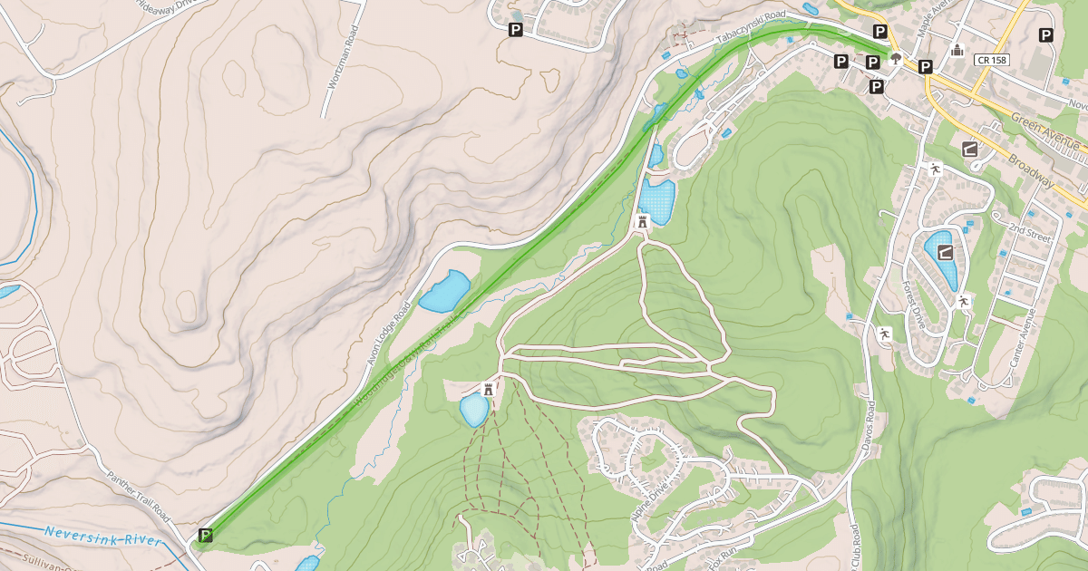 Map preview of Woodridge O&W Rail Trail