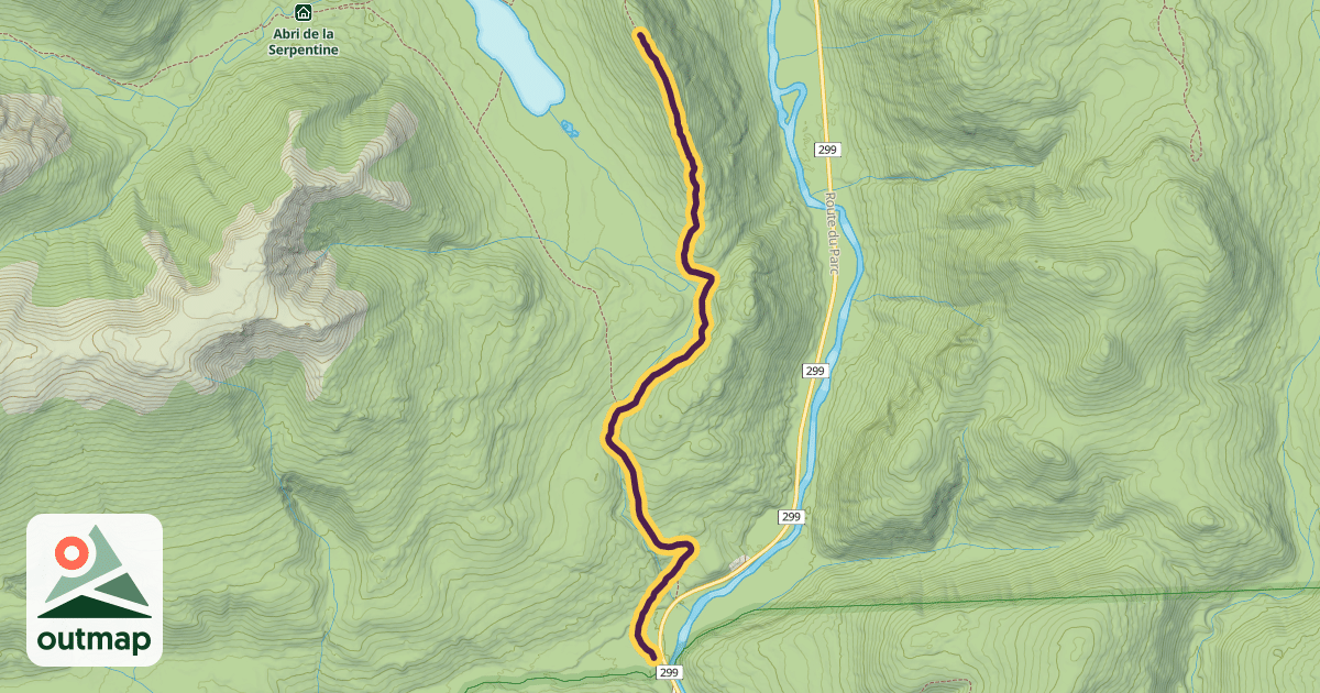 Map of Mont Olivine Trail