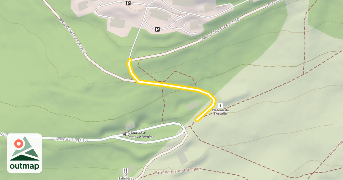 Map of Retour Chamrousse 1750