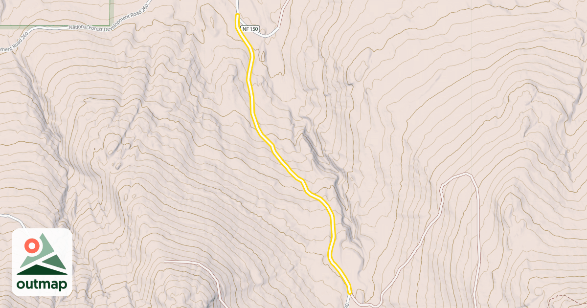 Map of National Forest Development Road 3230