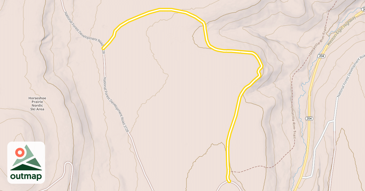 Map of National Forest Development Road 020