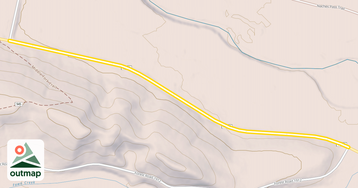 Map of Little Naches Road