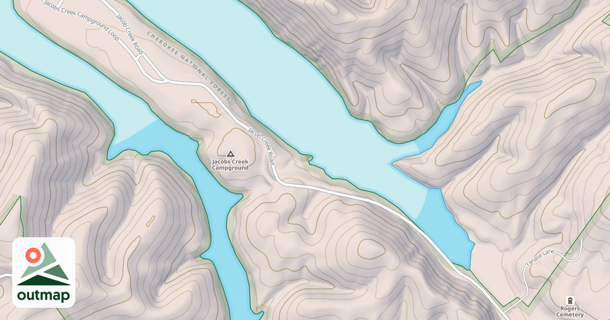 Map of JACOBS CREEK REC.AREA