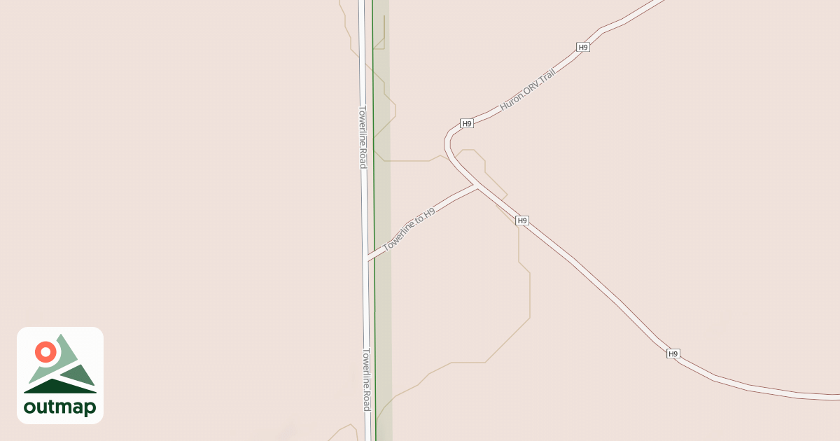 Map of TOWERLINE TO H9