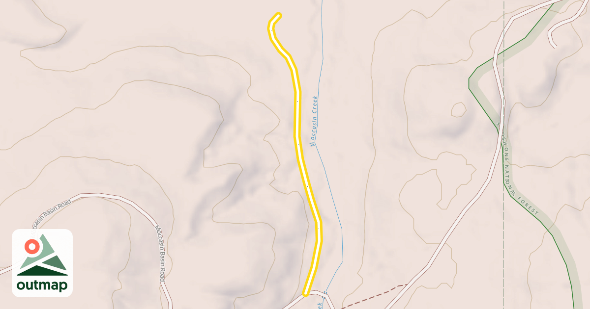 Map of North Fork Fish Creek Snowmobile Trail