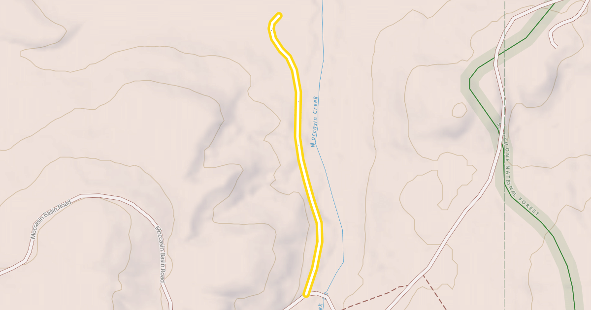 Map preview of North Fork Fish Creek Snowmobile Trail