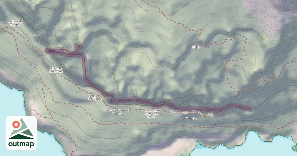 Map of Socle de la Candelle