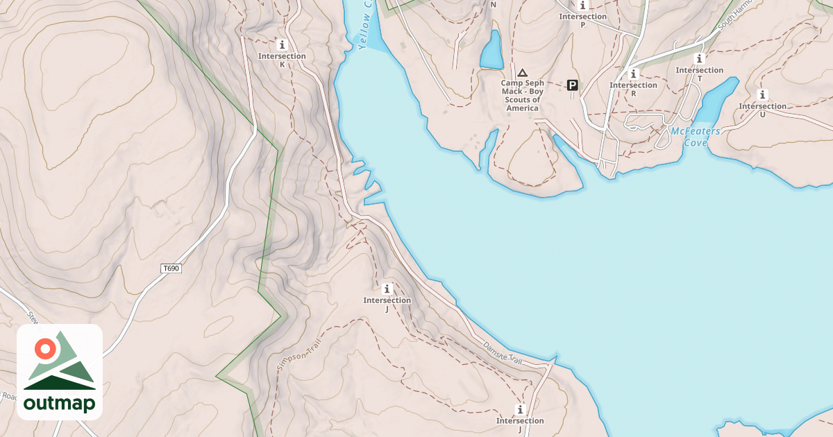 Map of Yellow Creek State Park Trails