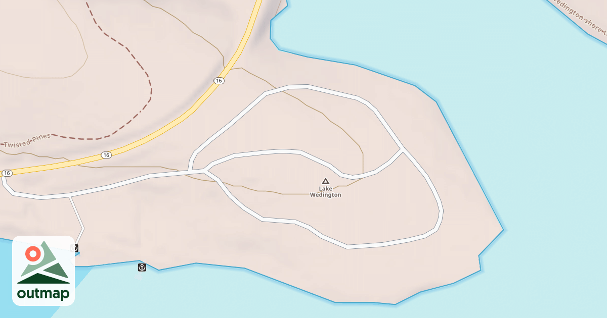 Map of WEDINGTON CAMPGROUND CUT THRU