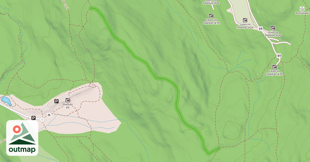 Map of Super Sketchy Blue Moon Trail