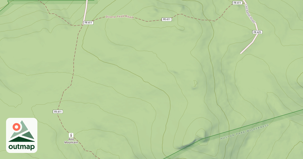 Map of DOANE PEAK