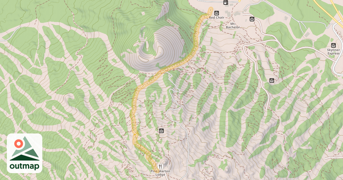 Map of Winter Uphill Route (lower)