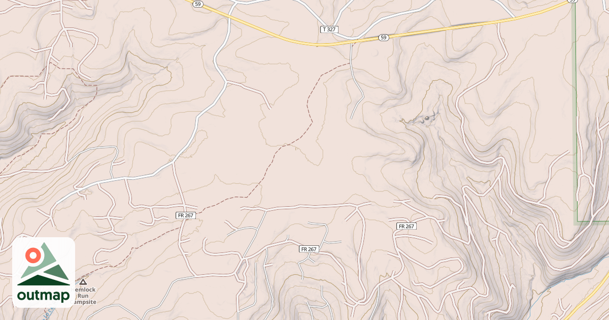Map of HEMLOCK RUN