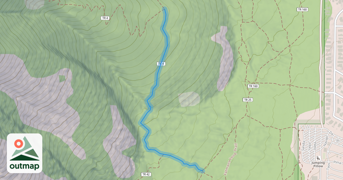 Map of Elden Lookout Trail