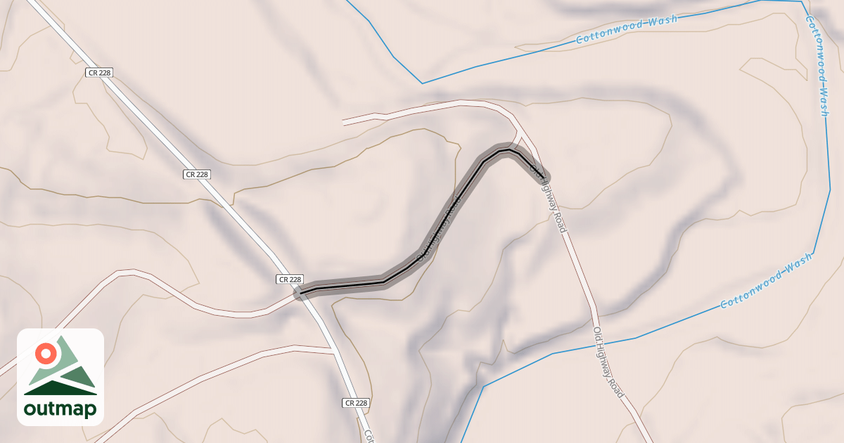Map of Old Highway Road