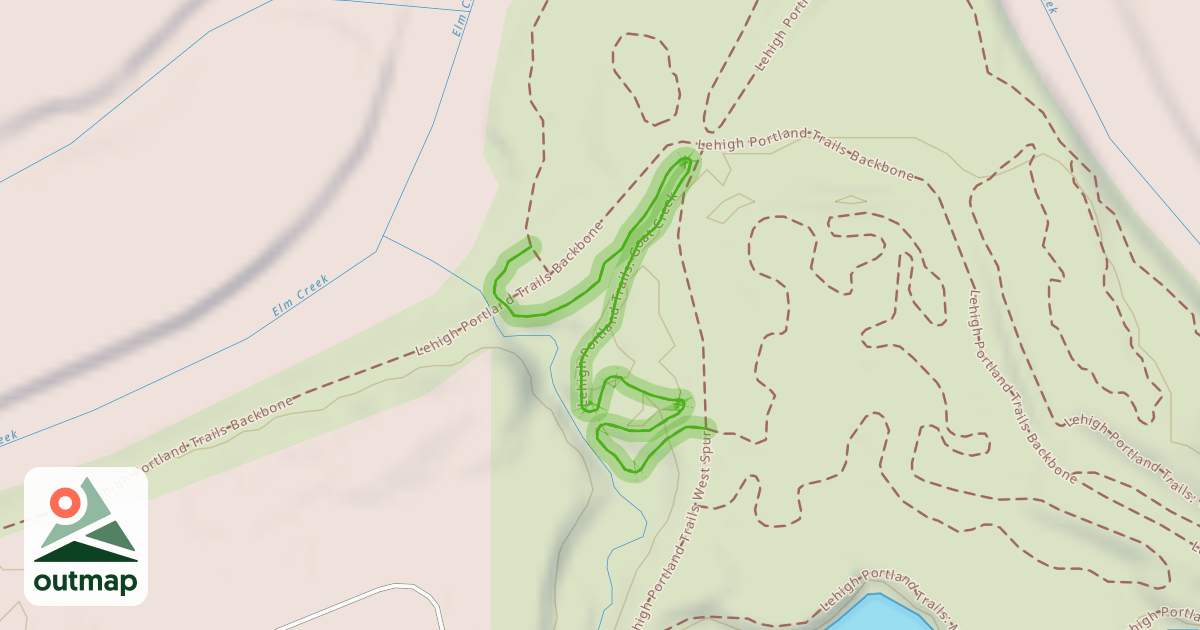 Map of Lehigh Portland Trails: Goat Creek