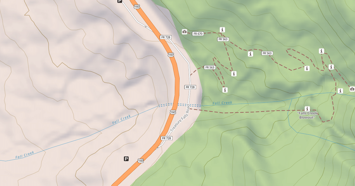 Map preview of TREASURE FALLS