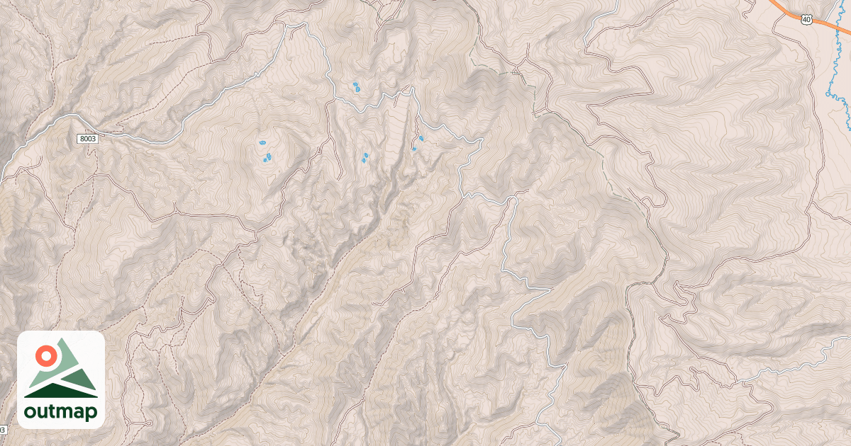 Map of HALLS FORK