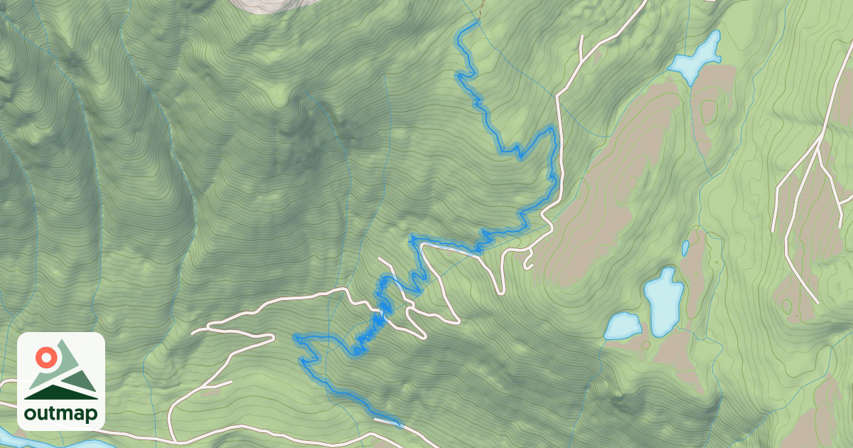 Map of Middle Peak Trail