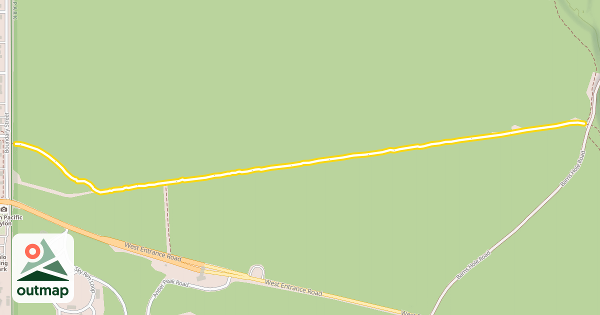 Map of Connector to Riverside Ski Trails