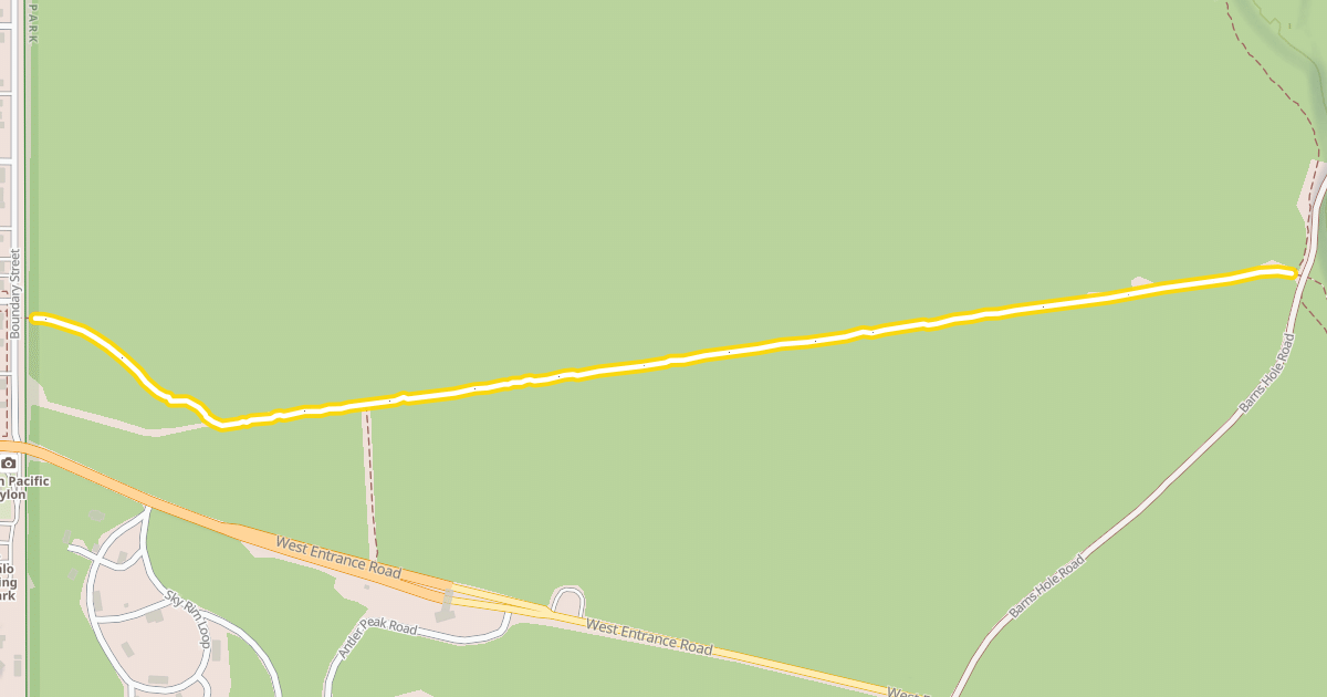 Map preview of Connector to Riverside Ski Trails