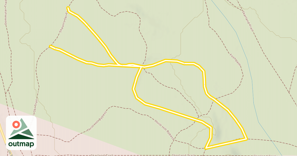 Map of Rabbit Run Ski Trail
