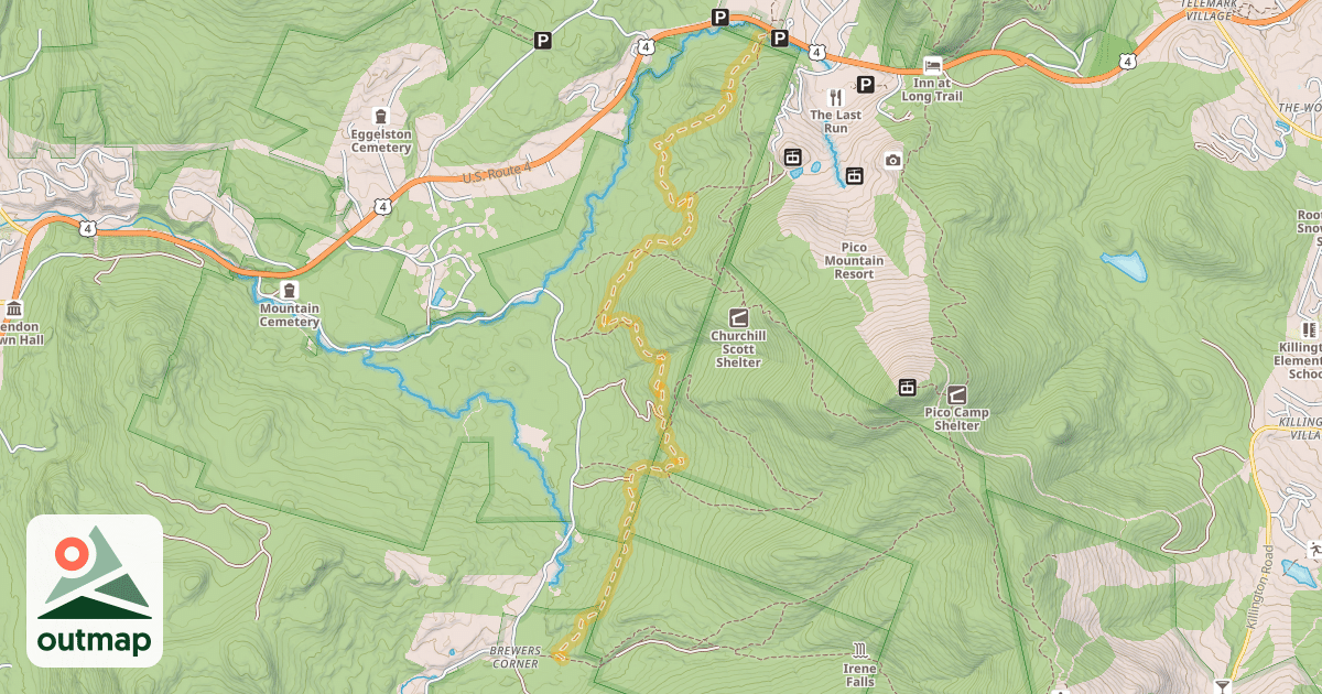 Map of Catamount Trail