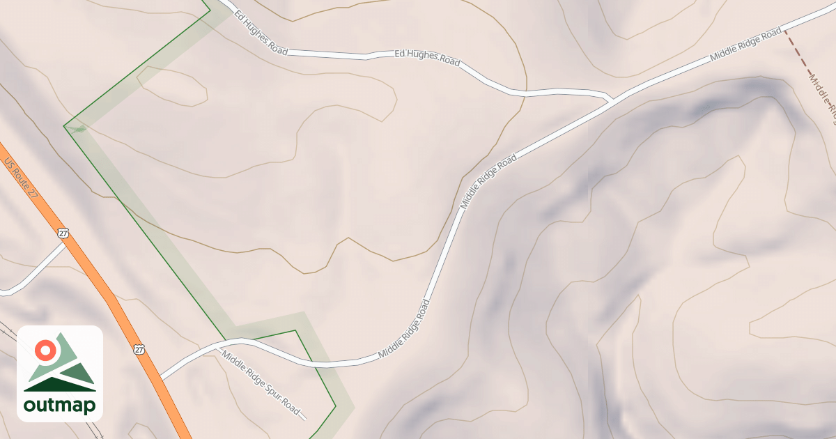 Map of MIDDLE RIDGE
