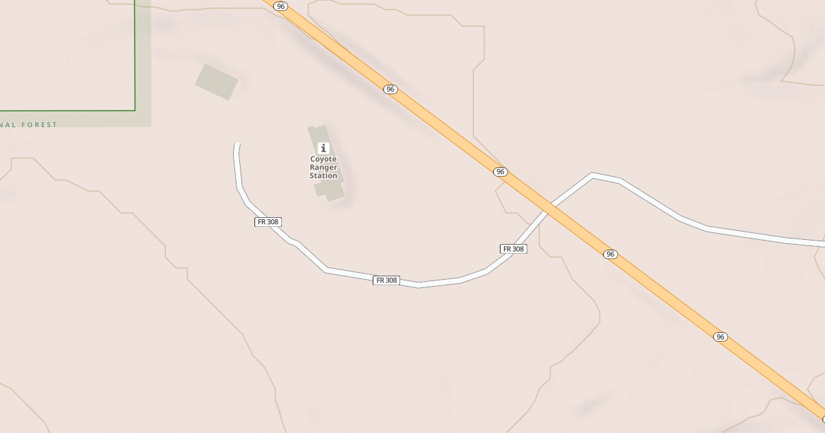Map preview of COYOTE RANGER STATION