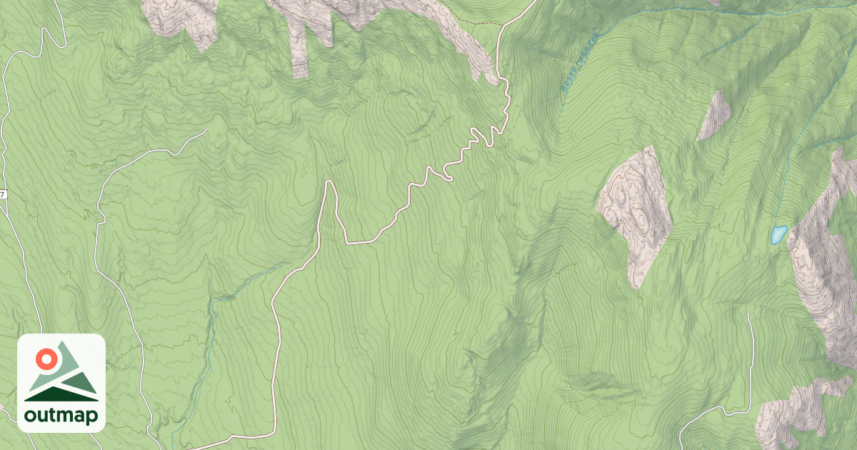 Map of Bussard Mountain
