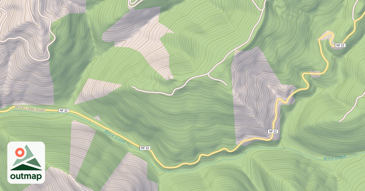 Map of CO. RD. 2470 - BRICE CREEK