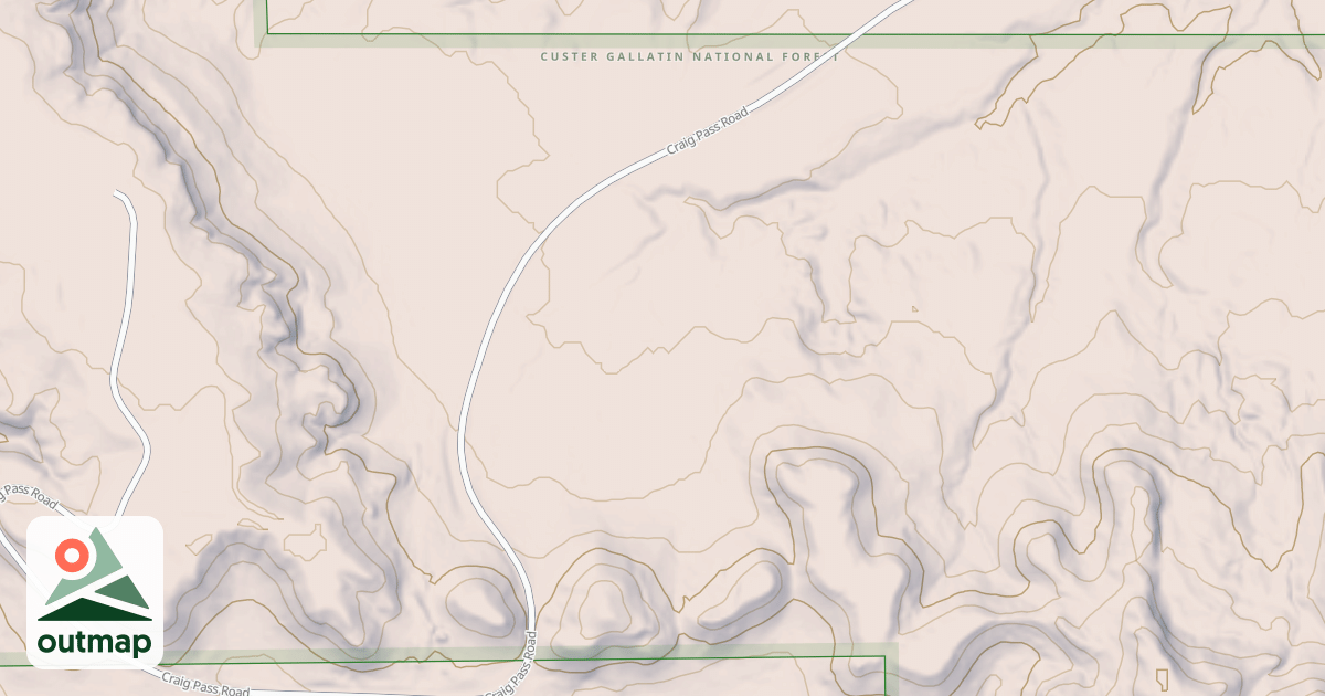 Map of CRAIG PASS (ODELL CREEK)