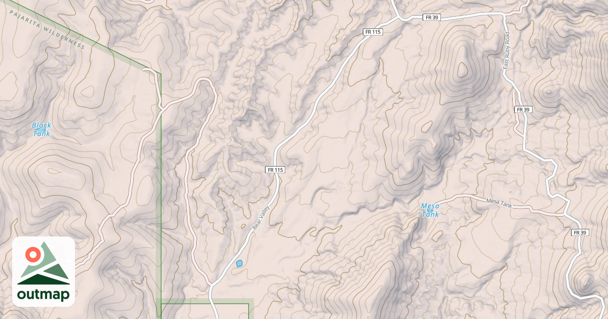 Map of BEAR VALLEY
