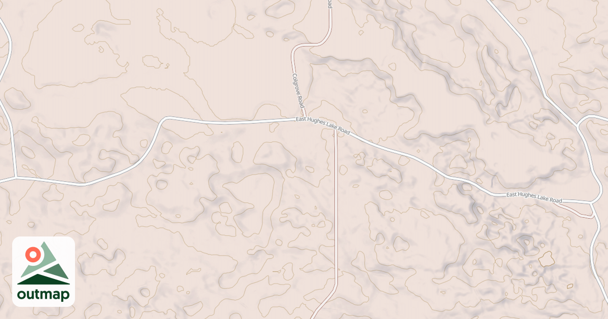 Map of E. HUGHES LAKE