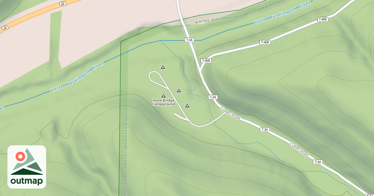 Map of ARD HUNE BRIDGE