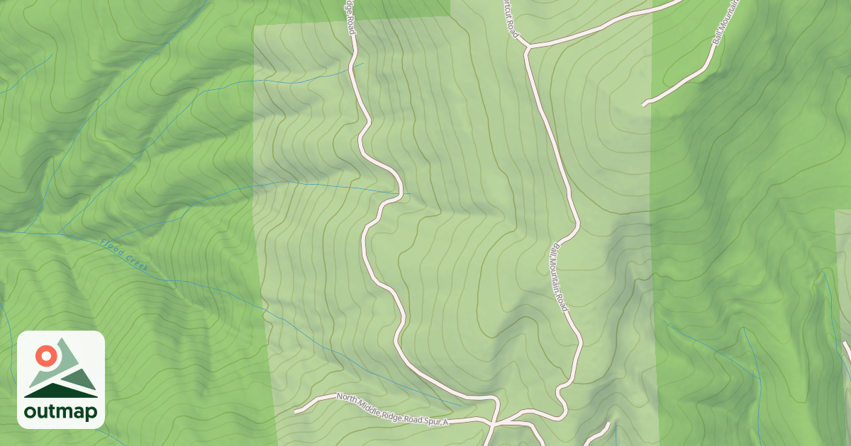 Map of NORTH MIDDLE RIDGE