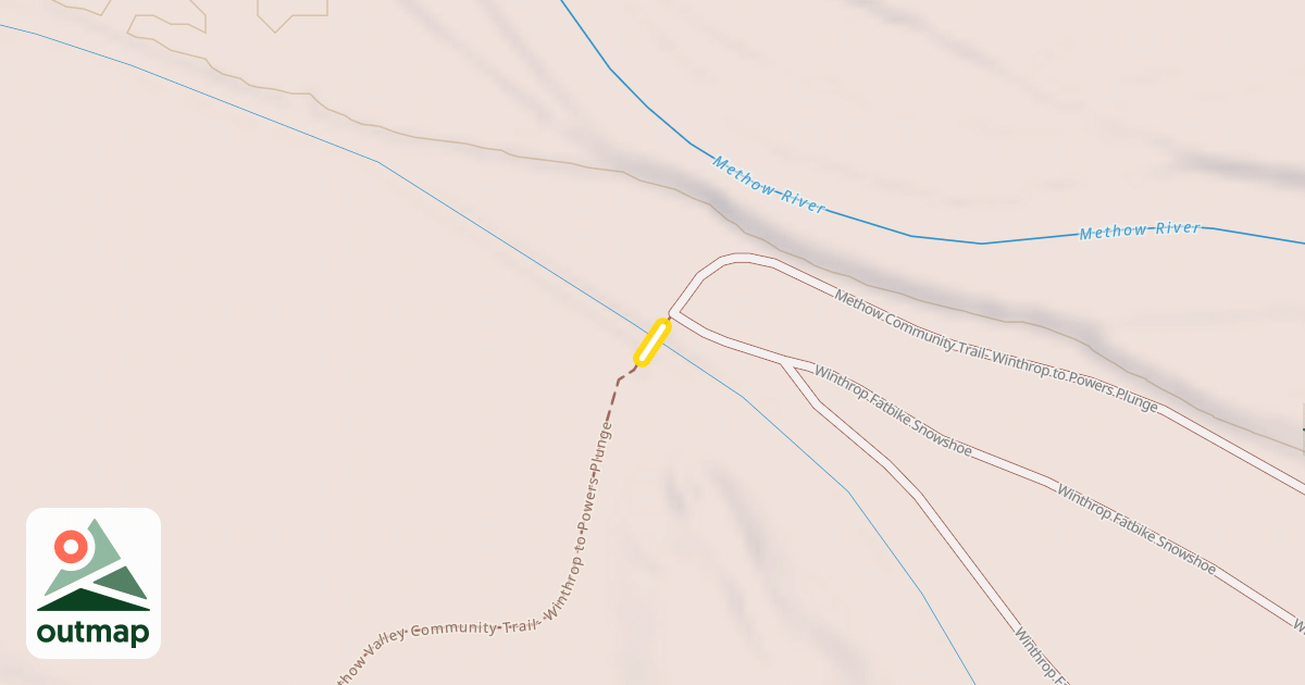 Map of Methow Valley Community Trail- Winthrop to Powers Plunge