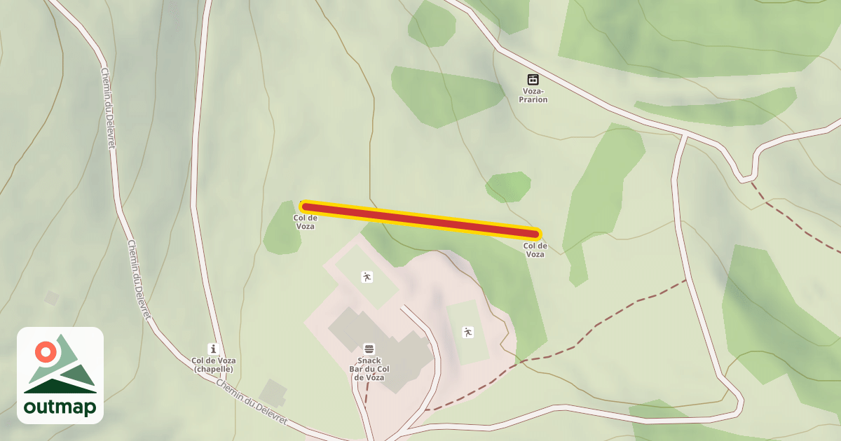 Map of Col de Voza