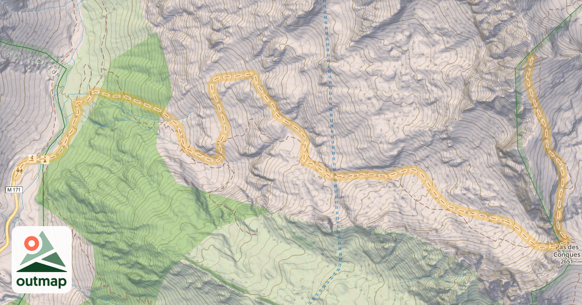 Map of Mont du Grand Capelet — Pont du Countet