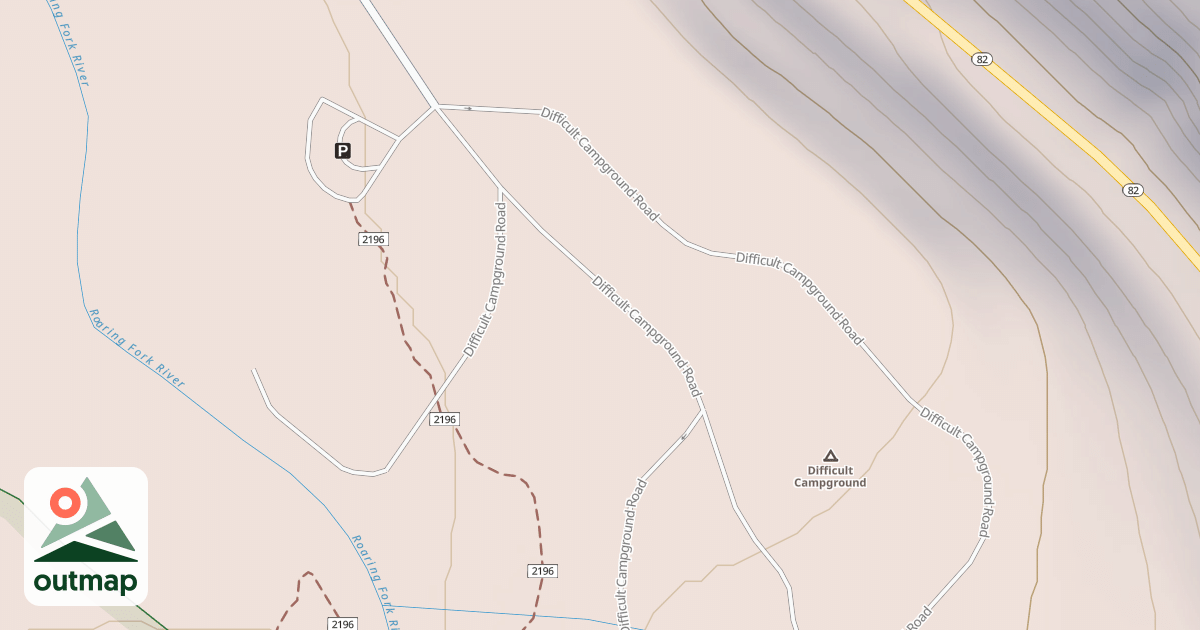 Map of DIFFICULT CAMPGROUND