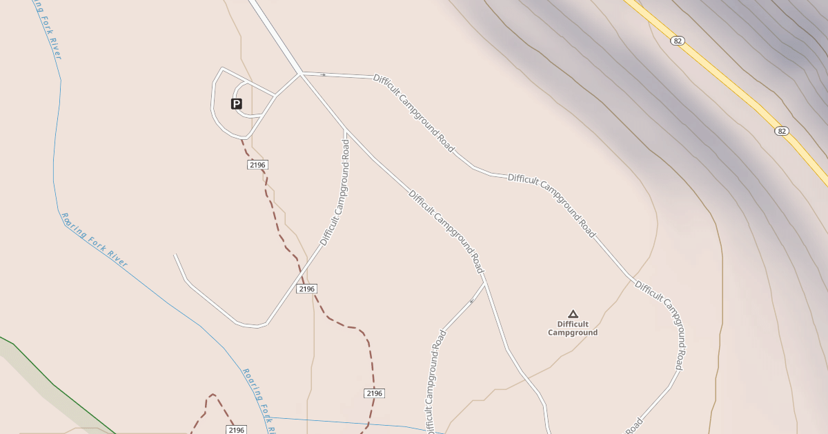 Map preview of DIFFICULT CAMPGROUND