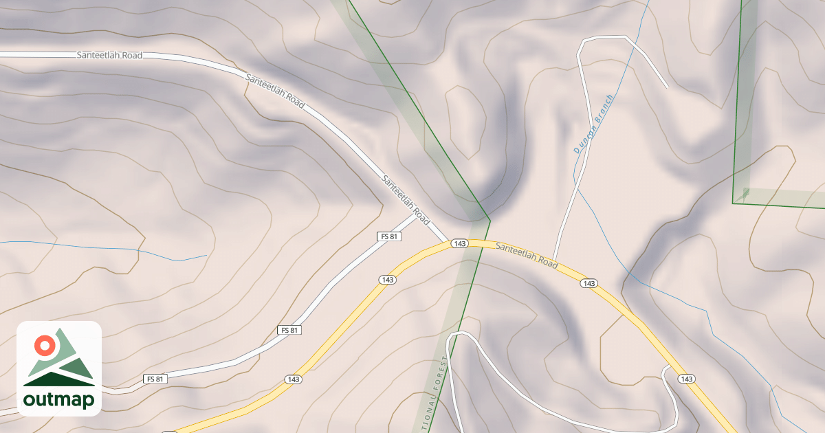 Map of UPPER SANTEETLAH