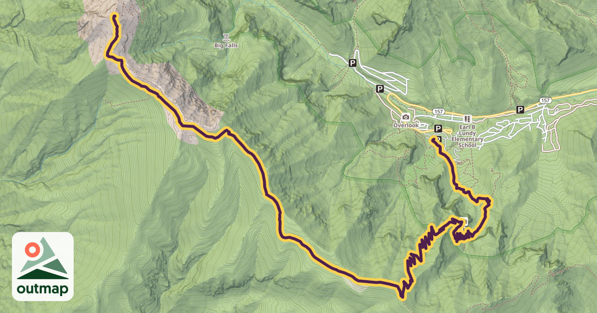 Map of Charleston Peak Trail South Loop