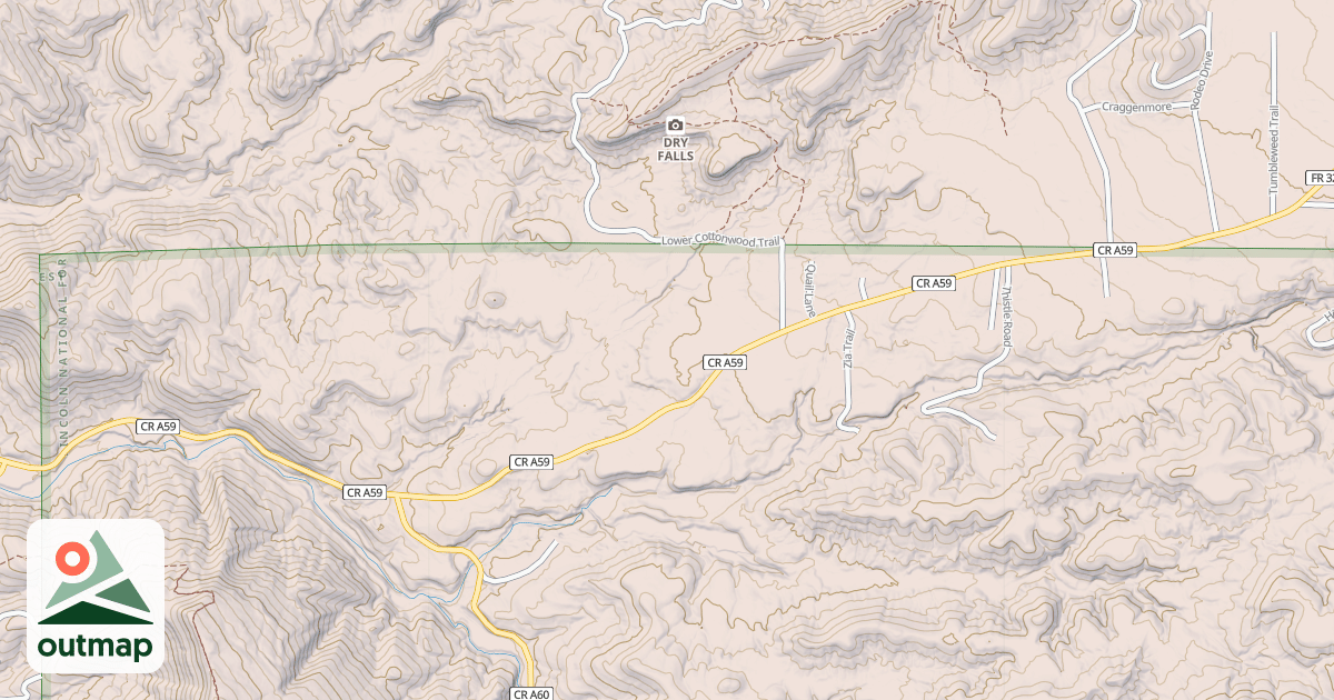 Map of LA LUZ CANYON